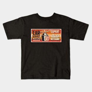 Auto Mechanic retro poster Kids T-Shirt